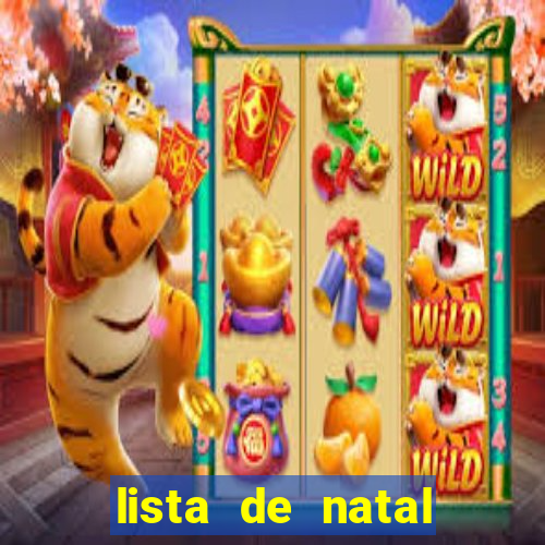 lista de natal para imprimir